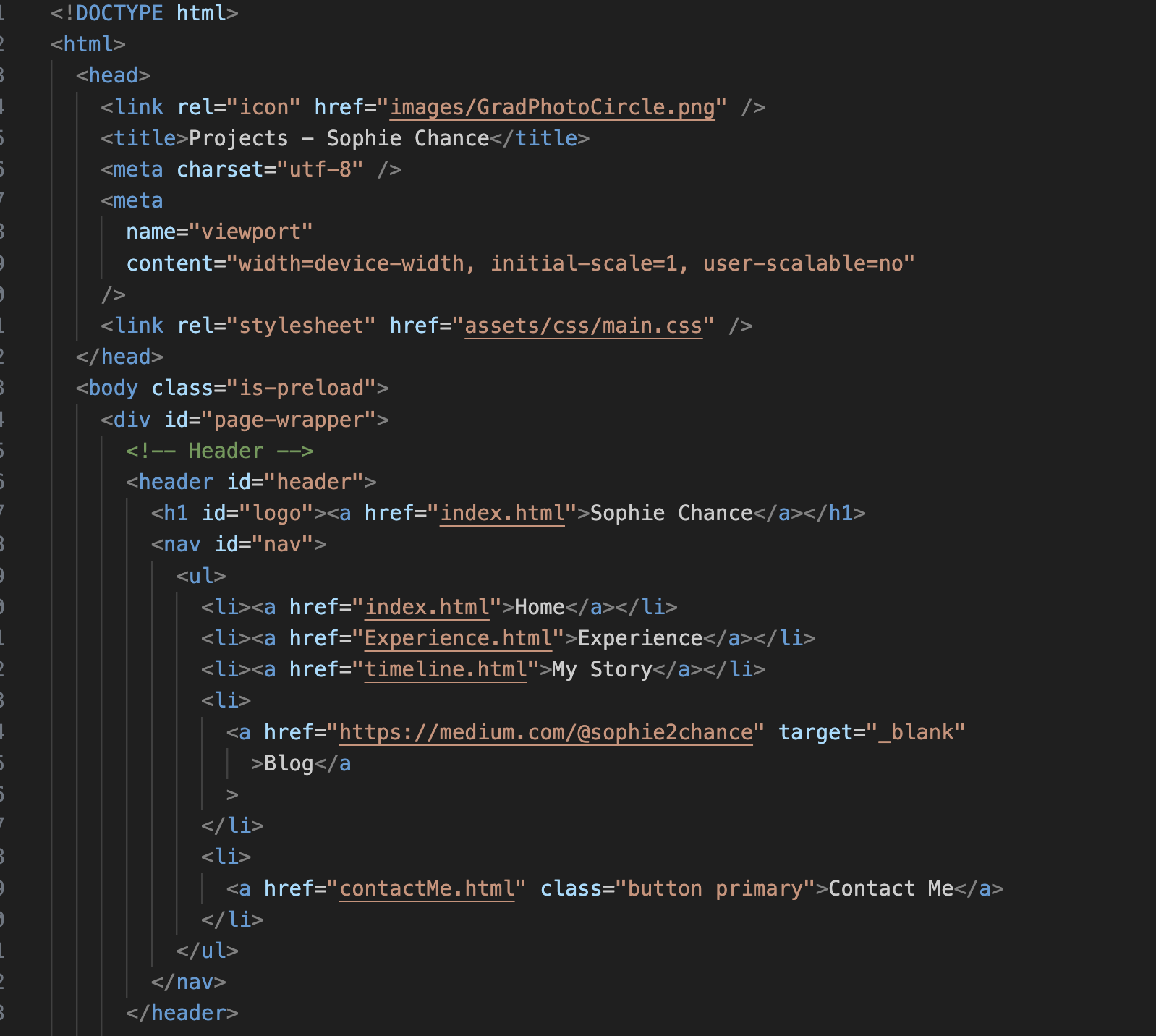 Website HTML/CSS Screenshot
